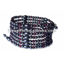 Grenat magnétique Bracelet en perles et collier 36 &quot;